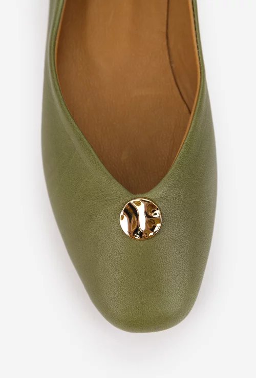 Balerini dama NUR kaki din piele naturala cu ornament