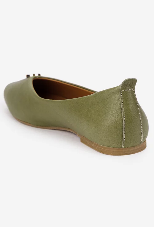 Balerini dama NUR kaki din piele naturala cu ornament