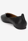 Balerini dama NUR negri din piele naturala cu ornament