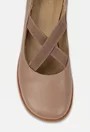 Balerini dama NUR taupe din piele naturala