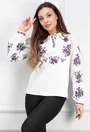 Bluza alba cu broderie florala