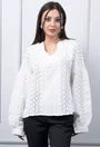 Bluza alba cu model