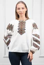 Bluza alba prevazuta cu broderie