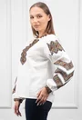 Bluza alba prevazuta cu broderie