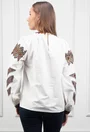 Bluza alba prevazuta cu broderie