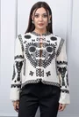 Bluza bej cu broderie