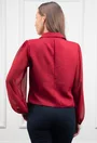 Bluza bordo cu maneci din voal