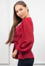 Bluza bordo cu ornament floare