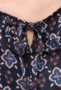 Bluza din viscoza, bleumarin cu imprimeu floral Luiza