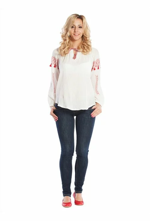 Bluza Ie dama White and Red