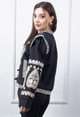 Bluza neagra cu broderie