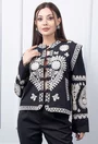 Bluza neagra cu broderie