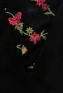 Bluza neagra din catifea cu broderie florala colorata Sonia