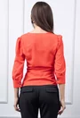 Bluza portocalie cu decolteu in V