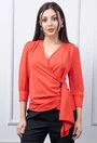 Bluza portocalie cu decolteu in V