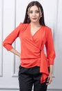 Bluza portocalie cu decolteu in V