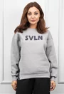 Bluza sport gri cu fermoare in laterale