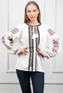 Bluza stil ie alba cu broderie