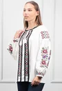 Bluza stil ie alba cu broderie