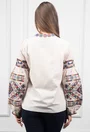 Bluza stil ie cu maneci bufante si broderie