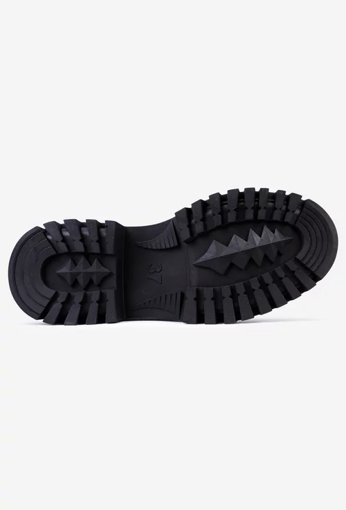 Botine dama albastre din piele intoarsa cu elastic negru