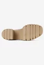 Botine dama bej din piele cu elastic in lateral