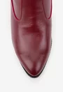 Botine dama bordo din piele naturala