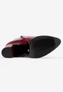 Botine dama bordo din piele naturala