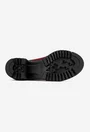 Botine dama burgundy din piele intoarsa