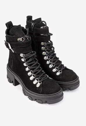 Botine dama din piele intoarsa