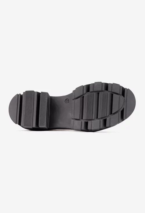 Botine dama din piele intoarsa neagra