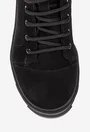 Botine dama din piele intoarsa neagra