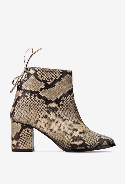 Botine dama din piele multicolora animal print picture - 3
