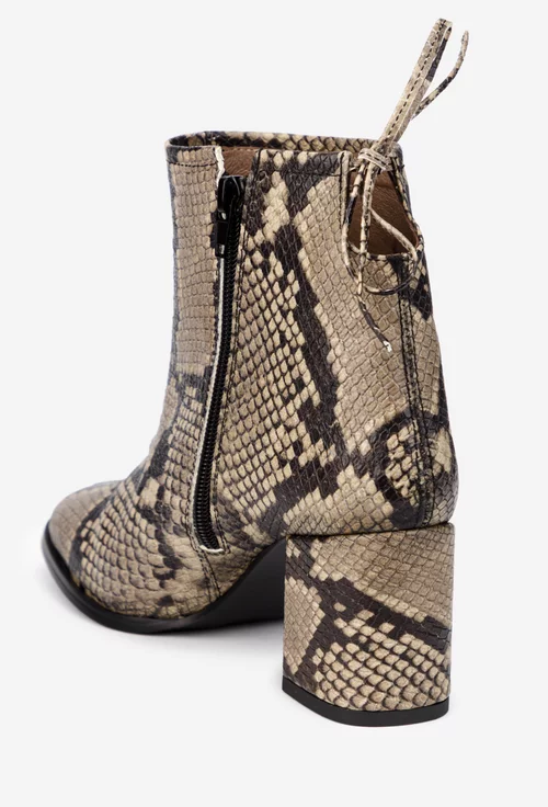 Botine dama din piele multicolora animal print picture - 4