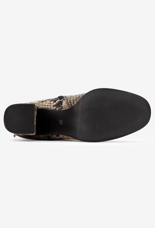 Botine dama din piele multicolora animal print picture - 5
