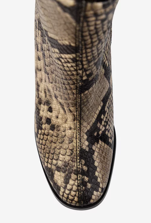 Botine dama din piele multicolora animal print picture - 7