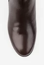 Botine dama maro din piele cu toc