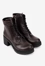 Botine dama maro din piele naturala
