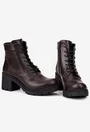 Botine dama maro din piele naturala