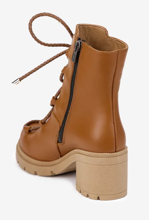 Botine dama maro din piele naturala