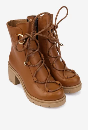 Botine dama maro din piele naturala