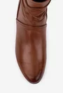 Botine dama maro din piele naturala cu toc