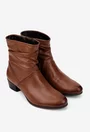 Botine dama maro din piele naturala cu toc