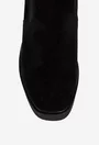 Botine dama negre din piele intoarsa