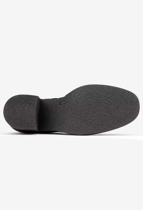 Botine dama negre din piele intoarsa