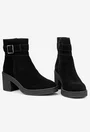 Botine dama negre din piele intoarsa