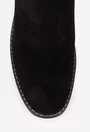 Botine dama negre din piele intoarsa