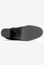 Botine dama negre din piele intoarsa cu toc