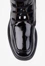 Botine dama negre din piele lacuita