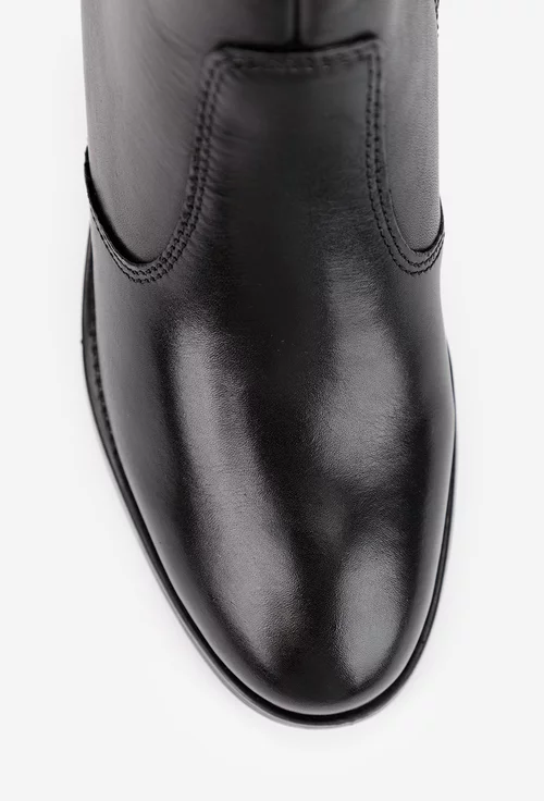 Botine dama negre din piele naturala